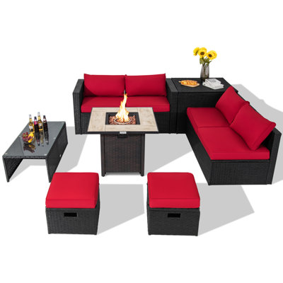 Rohail 6 - Person Patio Conversation Set with Cushions
