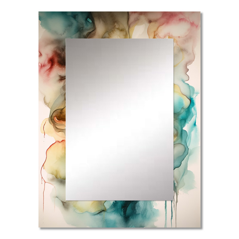 Colorful Lips - Fashion Woman Decorative Mirror, Modern Wall Mirror, Printed Metal Art, 32" x 24"