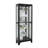 Flagg Lighted Gallery Style 5 Shelf Curio Cabinet in Onyx Black