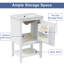Meuble-lavabo de salle de bain avec lavabo, armoire de salle de bain avec porte à fermeture douce, support de rangement et tablette ouverte-106624136
