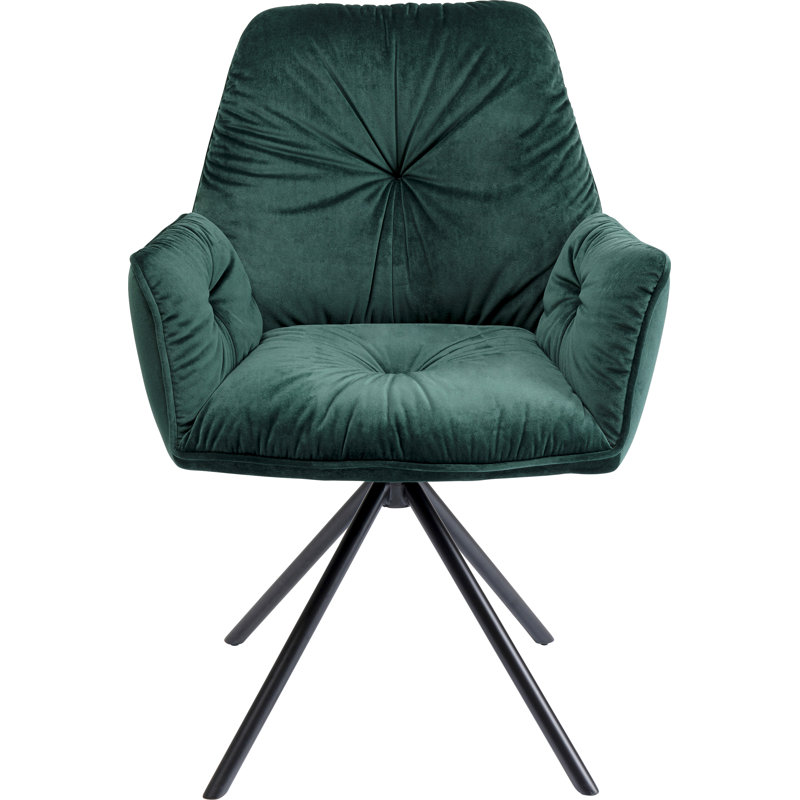 Swivel chair with armrests Mila, Green