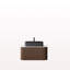 Meuble-lavabo de salle de bain 36 po avec lavabo, lavabo à fixation murale à bords arrondis flottants avec tiroir, lavabo en céramique rectangulaire noir, sans robinet, pré-assemblé, couleur noyer foncé-2121185825-2121185824