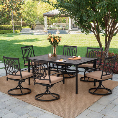Rectangular 6 - Person 64'' Long Dining Set with Cushions