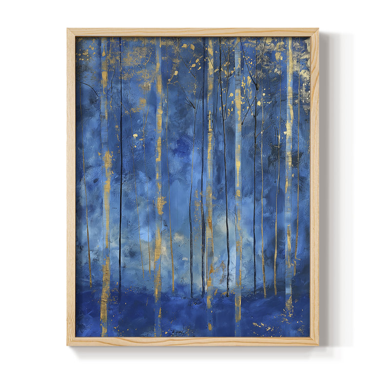 Reproduction encadrée ABSTRACT Series XVIII - bois massif, Naturel, H 11 po x l 9 po