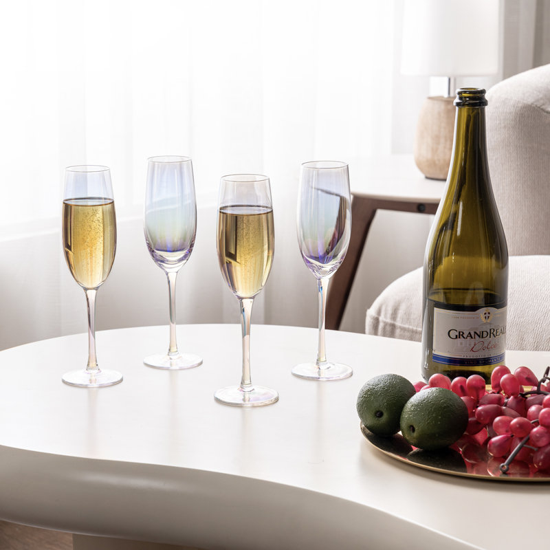 Rainbow Champagne 207ml Glass Flute
