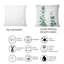 Carré, branche d'eucalyptus bleu argenté - coussin décoratif imprimé tropical-60159275