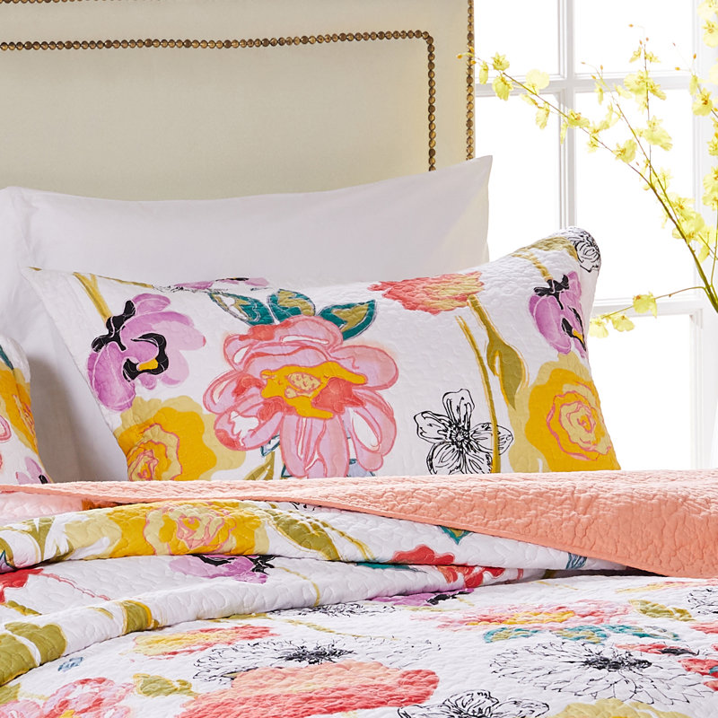 Watercolor Dream Multicolor Cotton Standard Pillow Sham