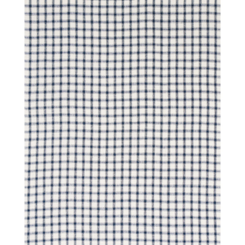 Crawford Linen Check Fabric, Indigo