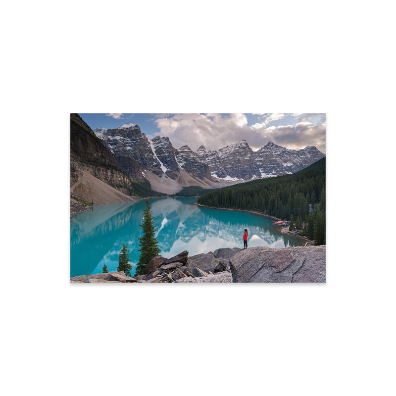Archiebald Moraine Lake, solitude sur plastique / acrylique par Adam Burton, impression