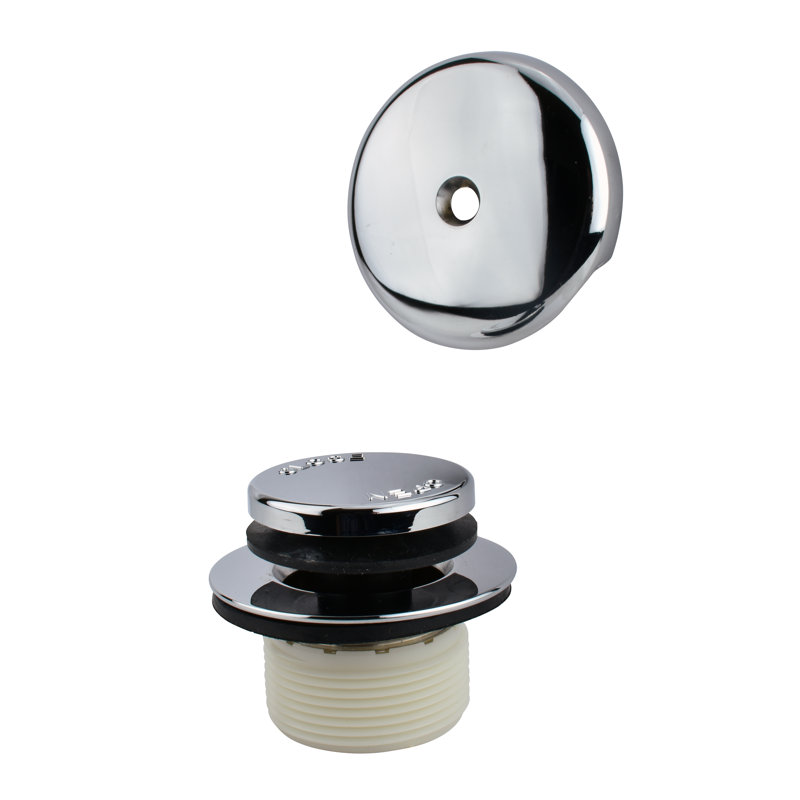 Drain Stopper Tub Drain With Overflow, Polished Chrome