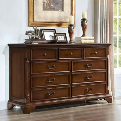 American Country Style Rubberwood Accent Chest