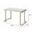 Sofa Table, Engineered Stone Top & Champagne