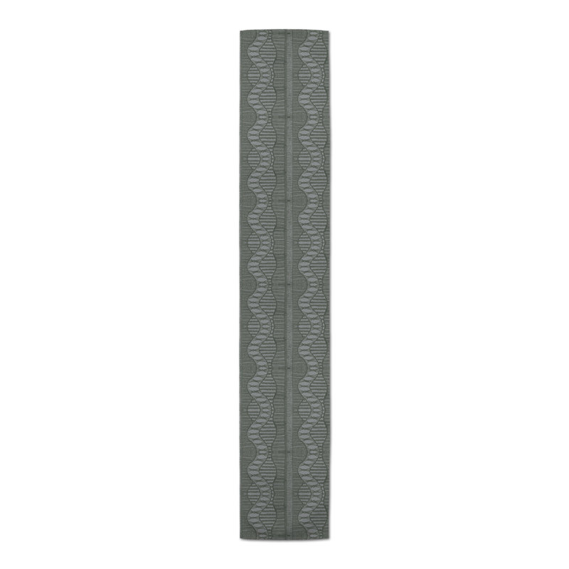Rectangular Chevron Table Runner, 72" x 16", Charcoal