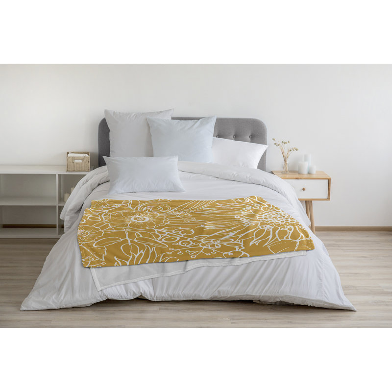 Jeté polaire cubain Flare, L 60 po x L 80 po, 1.95, Jaune