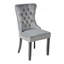 Chaise en velours à dossier matelassé-66376657