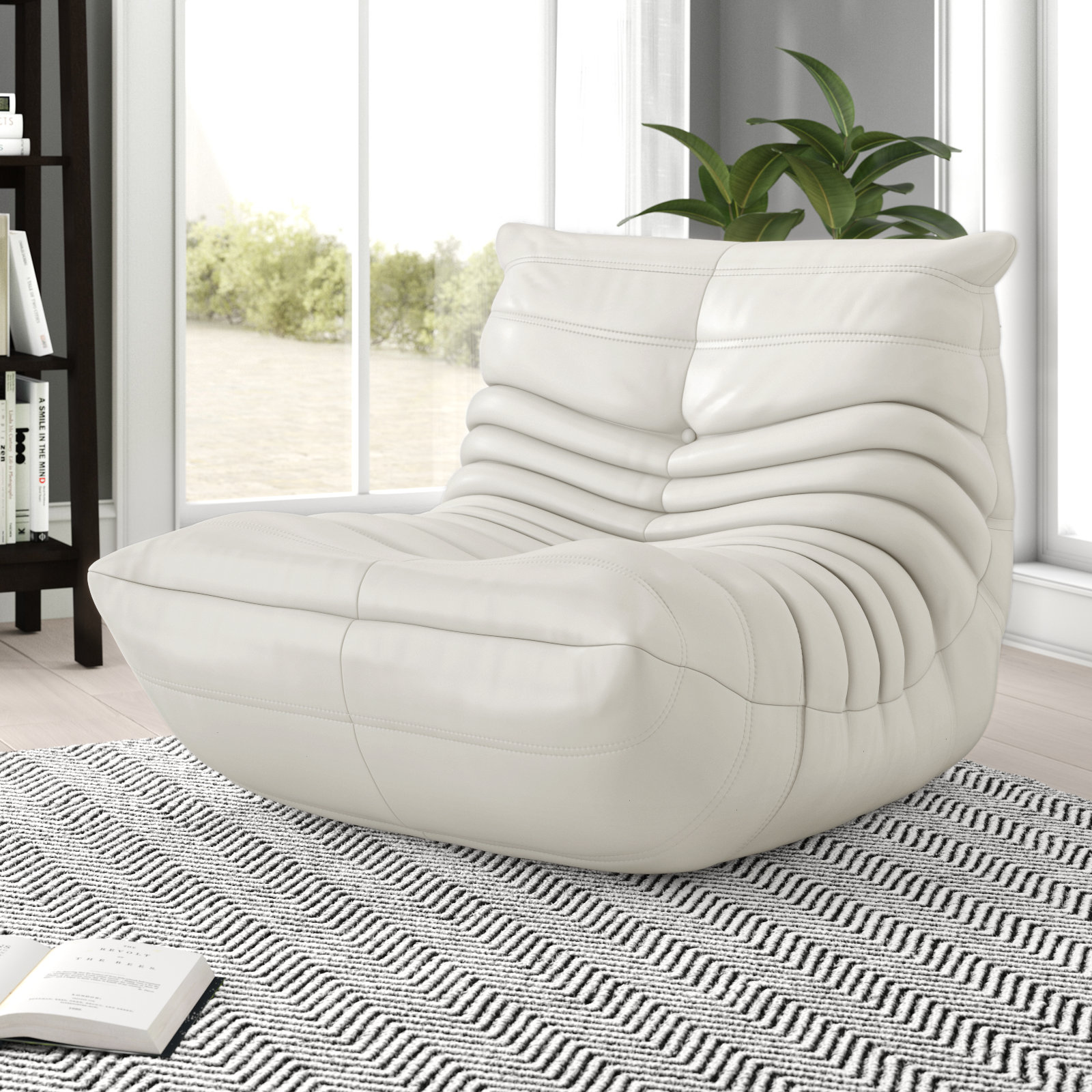 Microfiber Leather Standard Bean Bag Chair and Lounger