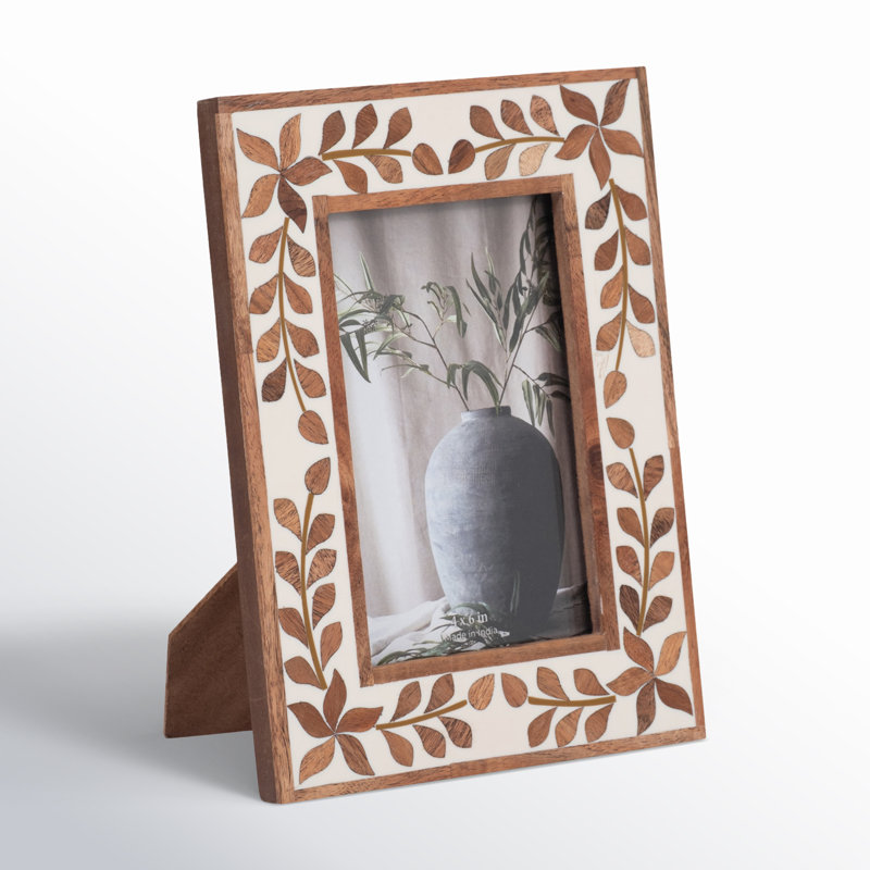 Gillian Brown Solid Wood Picture Frame, 4" x 6"