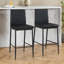 Upholstered Counter Stool with Metal Frame