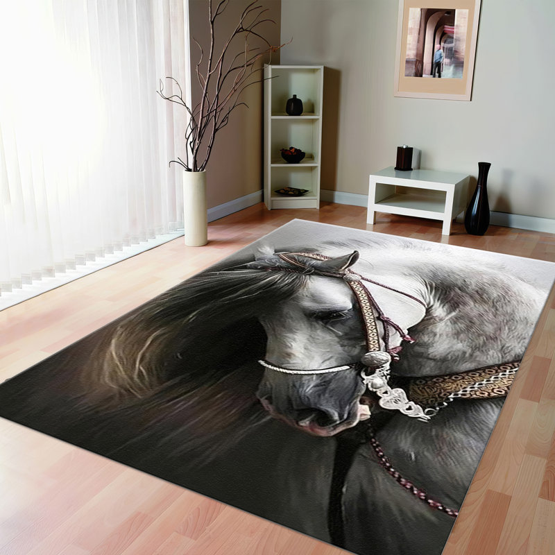 Stylish Non-Woven Soft Print Rug with Intricate Geometric Design Perfect for Adding a Modern Touch to Your Living Room or Bedroom Decor