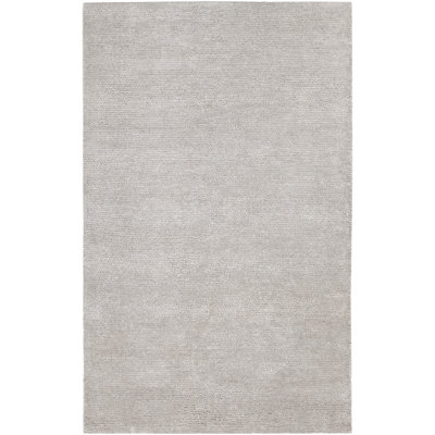 Reanna Authentic Hand-Woven Silver Wool Area Rug