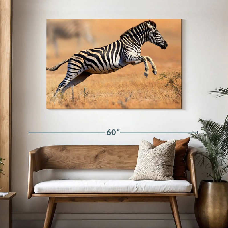 Brampt Jumping Zebra, 32" H x 48" W