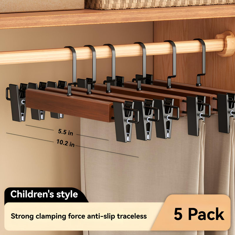 Cintres en bois massif - Solution de garde-robe polyvalente, 5
