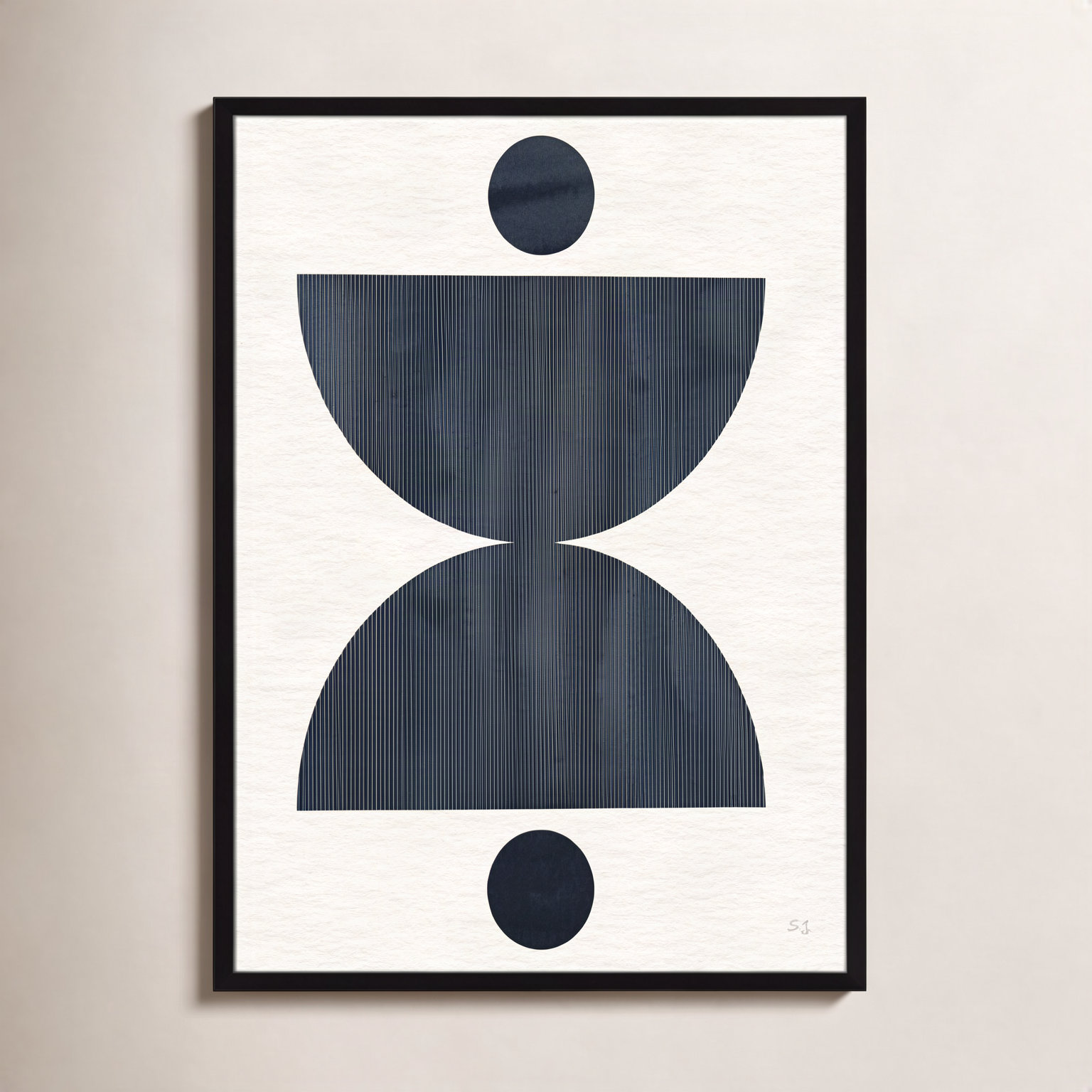 Eclipse II Print by Susan Jill, 35.5" H x 25.5" W x 0.75" D, Satin Black Framed