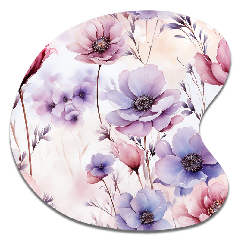 Herold - art mural asymétrique en métal à forme florale, H 27 po x l 27 po