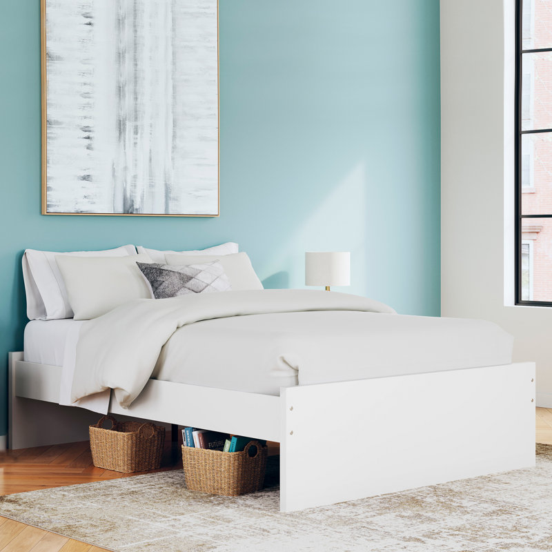 Onita Queen Platform Bed, White, Queen