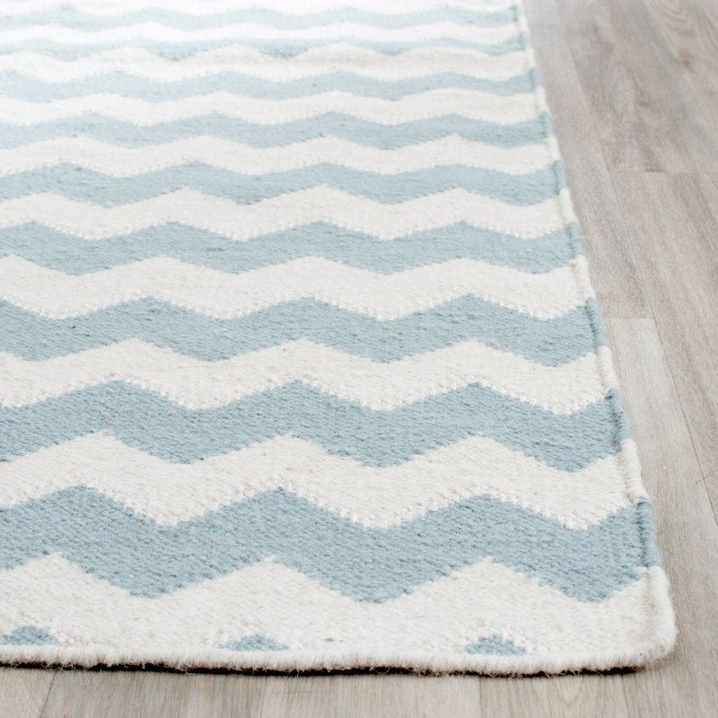 Seraphin Chevron Wool Hand Woven Area Rug, Rectangle 91 x 152cm