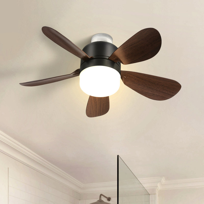 Ventilateurs de plafond à douille 16 pouces avec lumière DEL à intensité variable 2 en 1 petit ventilateur de plafond à vis