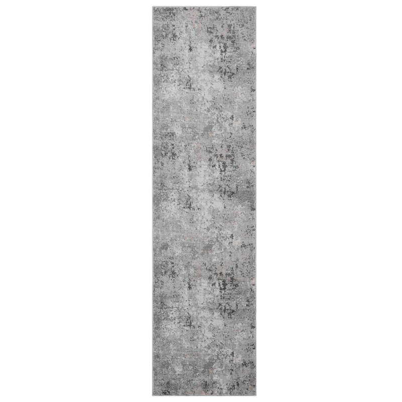 Tapis gris / multicolore / abstrait 2 x 8