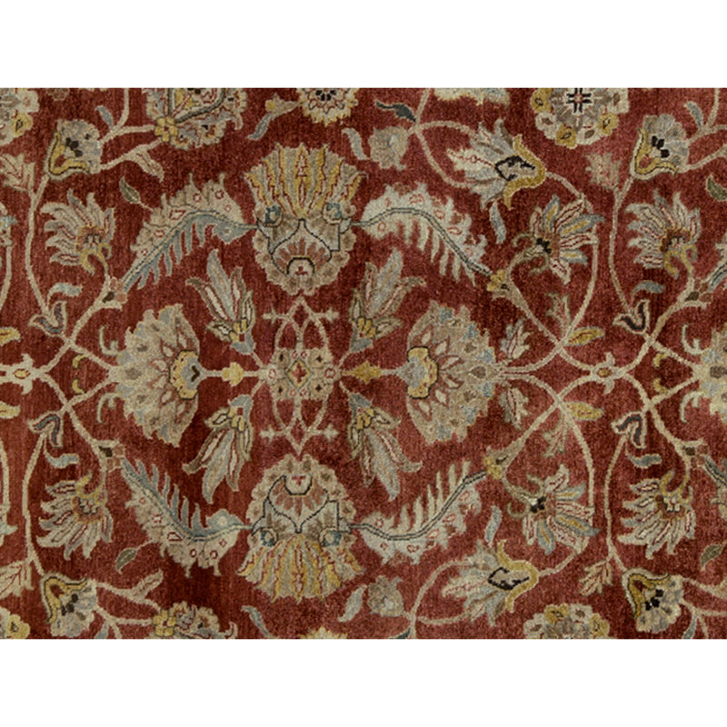 Tapis rouille et doré de haute qualité noué à la main