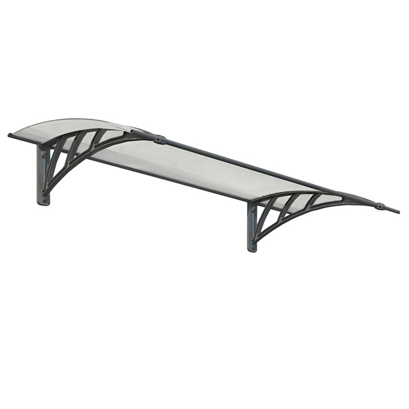 Canopia By Palram 85.5cm W x 136.5cm D Glass Gray Cover Retractable Door / Window Awning