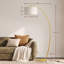 Lampadaire arqué de 174 cm (68,5 po) avec télécommande et ampoule incluses-1762482257