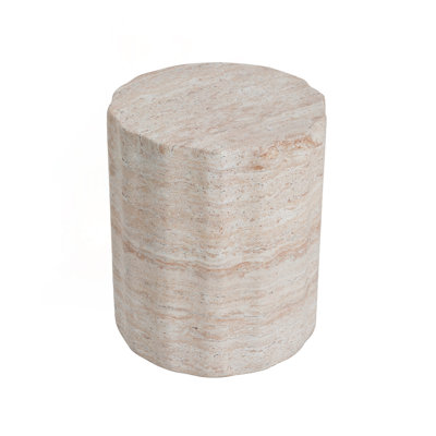 Travertine Lightweight Concrete Side Table