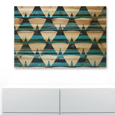 « tentlike rows », impression sur bois