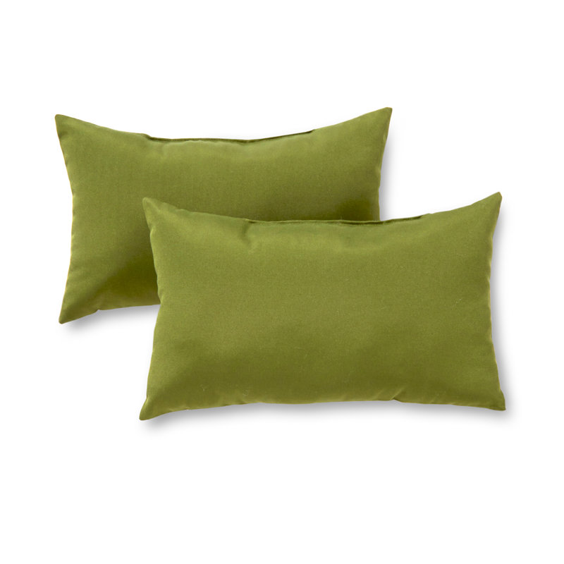 Henrich Indoor/Outdoor Striped Lumbar Pillow, Summerside Green