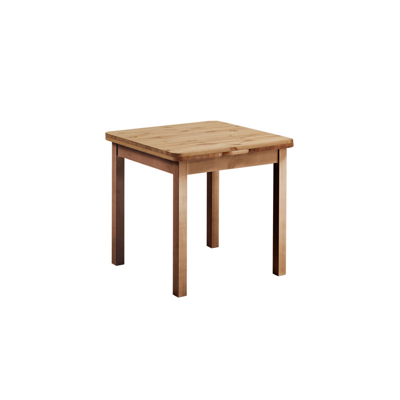 Southsea Extendable Pine Solid Wood Dining Table, Leach-coloured, H74 x L77 x W104cm
