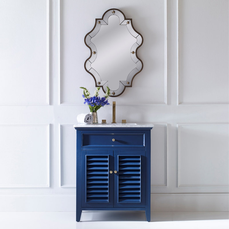 Louvered 30'' W Single Vanity