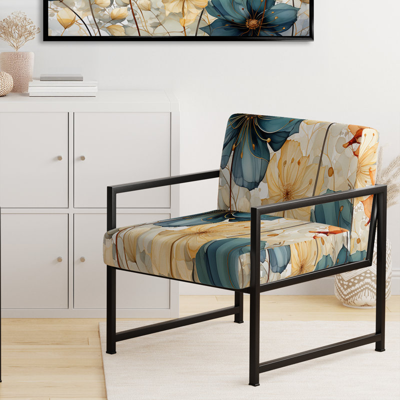 Chaise d'appoint rembourrée Teal, Noir