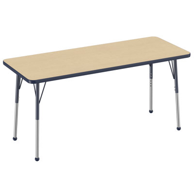 Table d'activité rectangulaire à hauteur réglable en forme de T