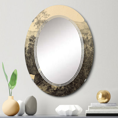 Nature of South America Old Image X - Miroir mural traditionnel ovale