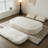 Modern Floor Sofa With 2 Pillows For Living Room, Convertible Chenille Fabric Foam-Filled Sleeper Sofa Bed, Folding Mattress, No Assembly Required-1452778974