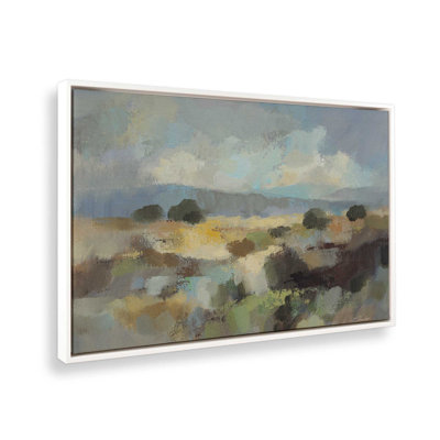 Muted Blue Landscape by Silvia Vassileva Canvas Art Print