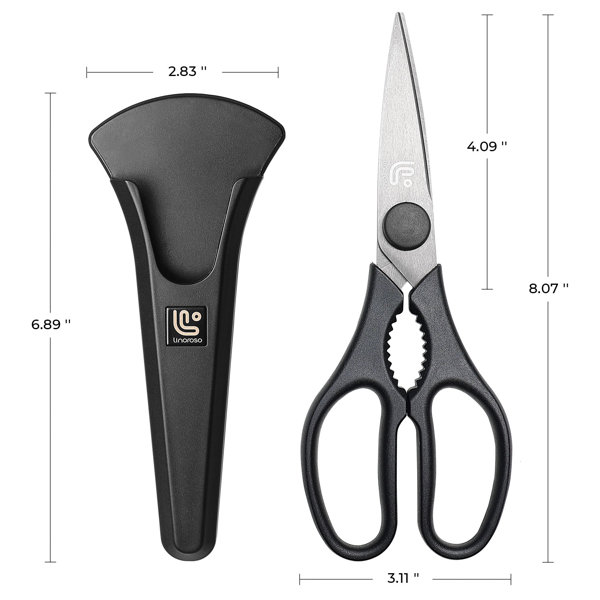 Ergo Chef Pro Series Multi Function Kitchen Scissors with Magnetic Holder