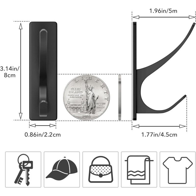 Heavy Duty Wall Mounted Towel Hook