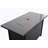 43" Smoked Glass Metal Rectangle Fire Pit