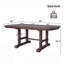 Table de salle à manger extensible 60 "à 78", table de cuisine en bois de ferme avec rallonge amovible, grande table extensible pour 4 à 8 personnes-590158427