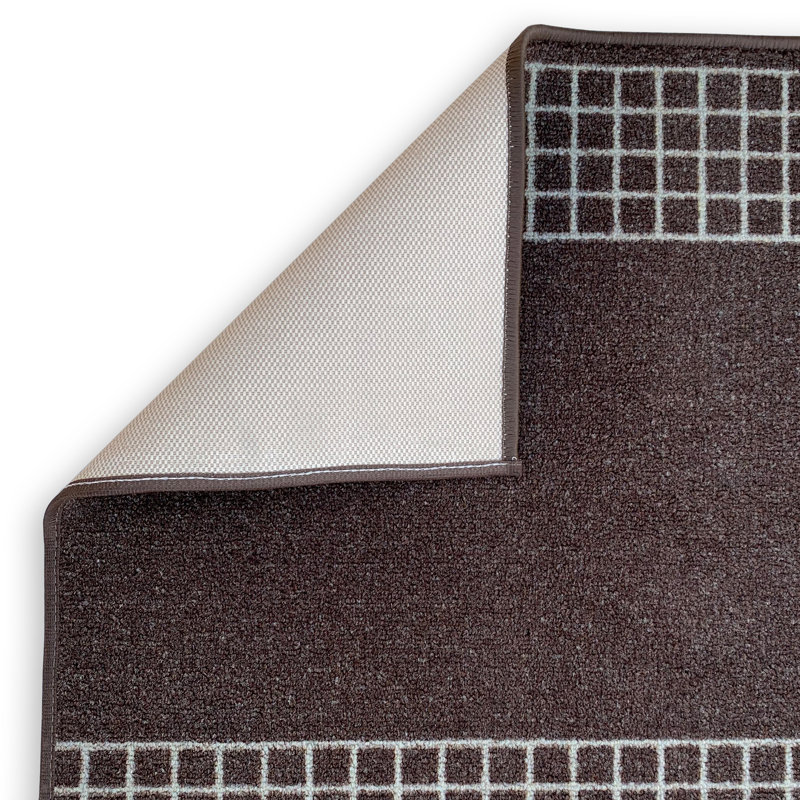 Everlean Geometric Tufted Brown Area Rug, Runner 2'2" x 8'